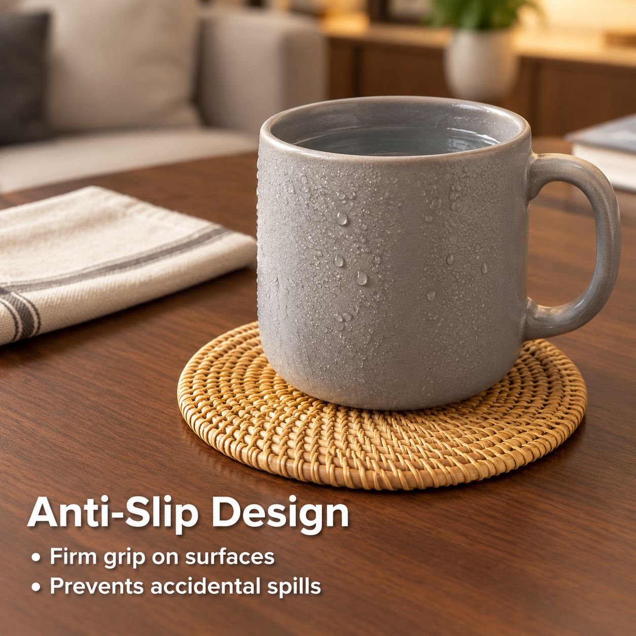 Handmade Rattan Coaster Heat Resistant Tea Ceremony Saucer Cup Bowl Pot Mat Wholesale