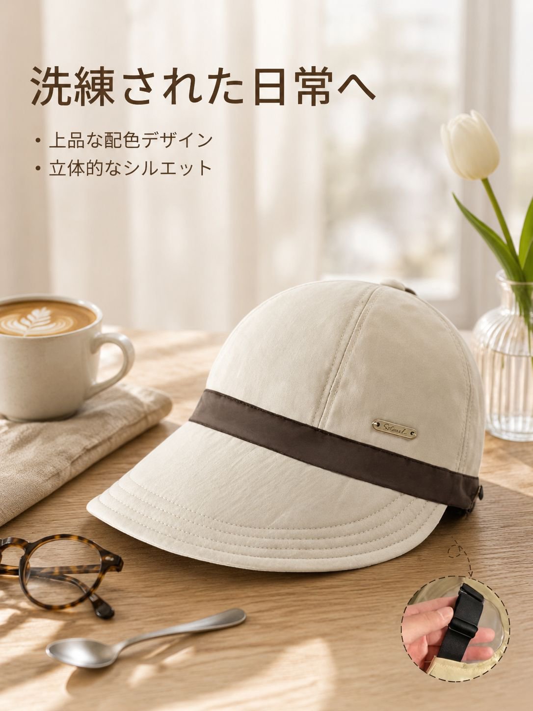 調節可能で顔を小さく見せるフィッシャーマンハット