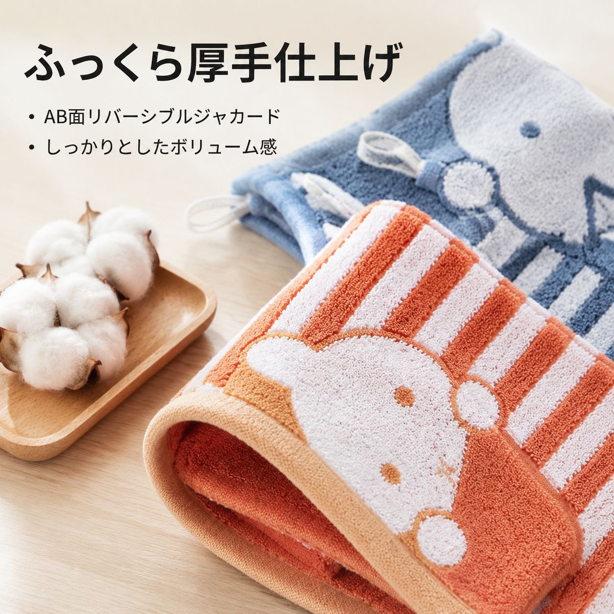 柔らかくて可愛い子供用洗顔タオル