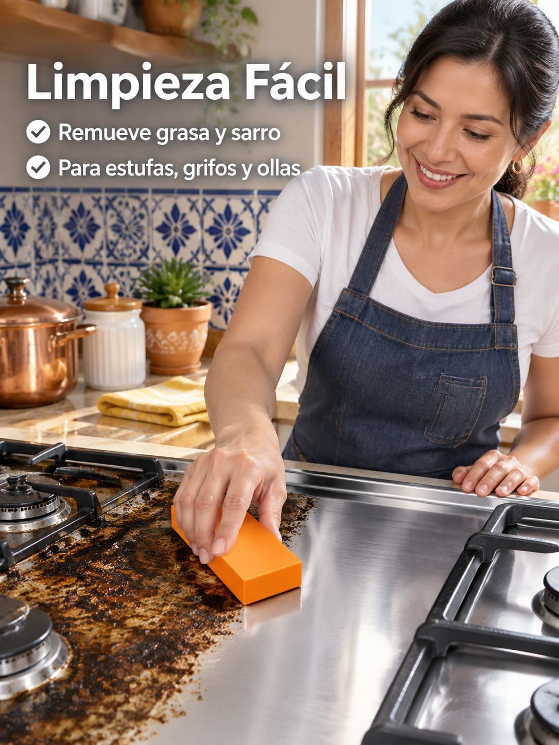 Borrador de limpieza de acero inoxidable