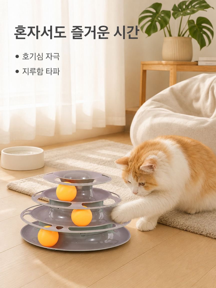 다단식 회전 롤리폴리 고양이 장난감