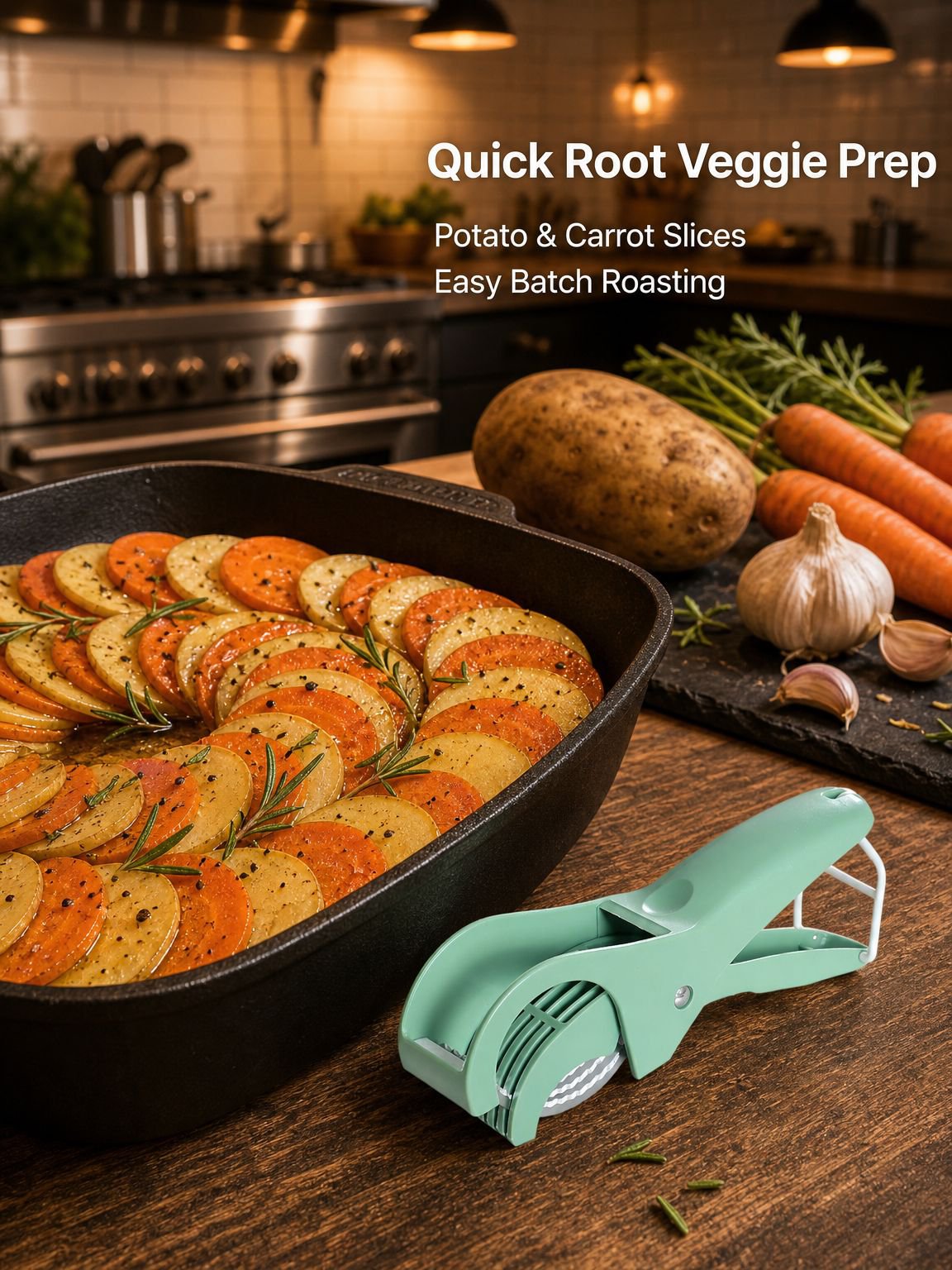 Kitchen cutting tool for sliced fruits and vegetables