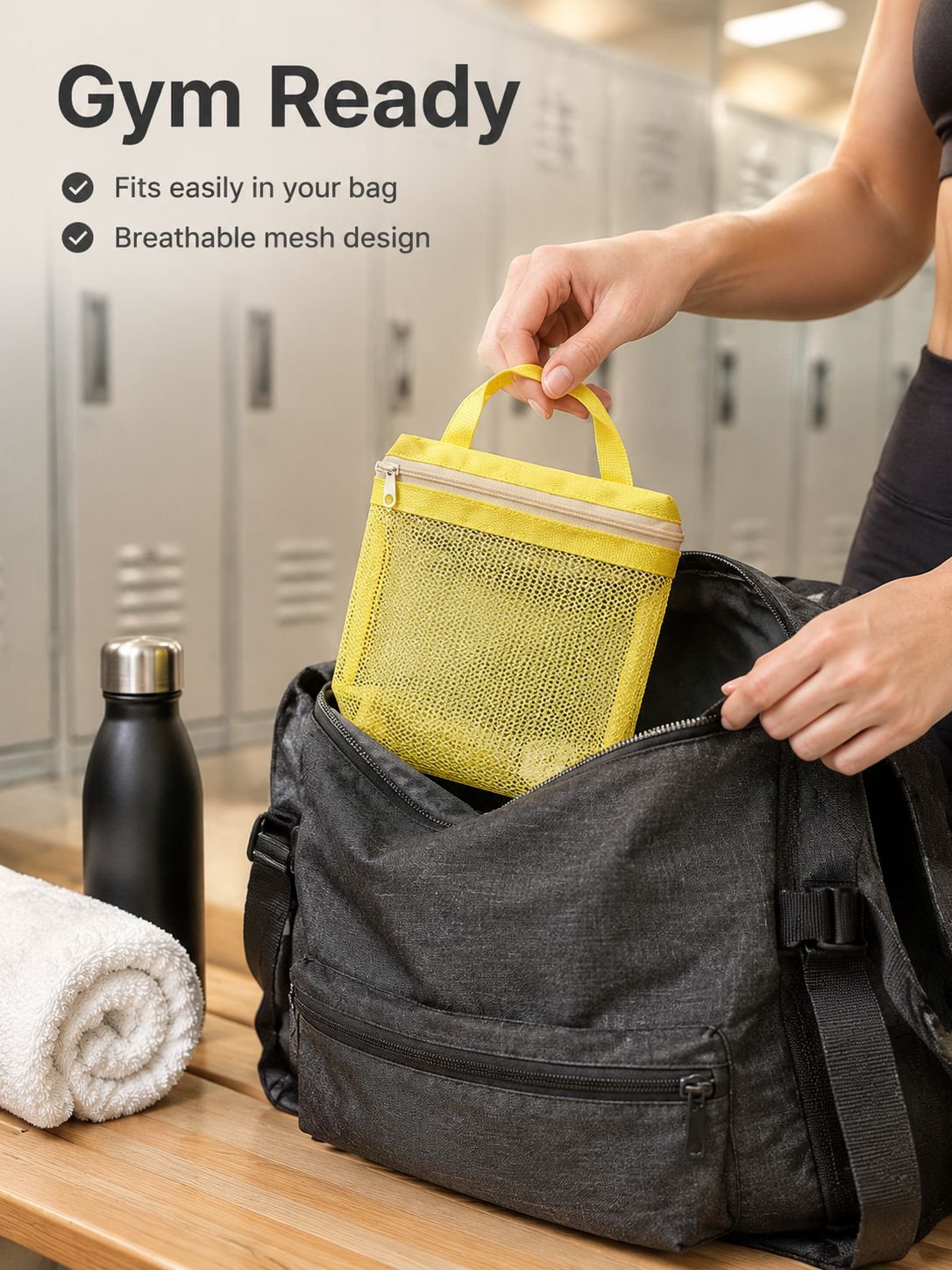 Portable Waterproof Mesh Toiletry Bag