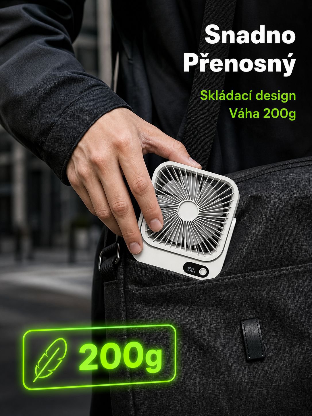 Ultralehký přenosný klimatizační ventilátor