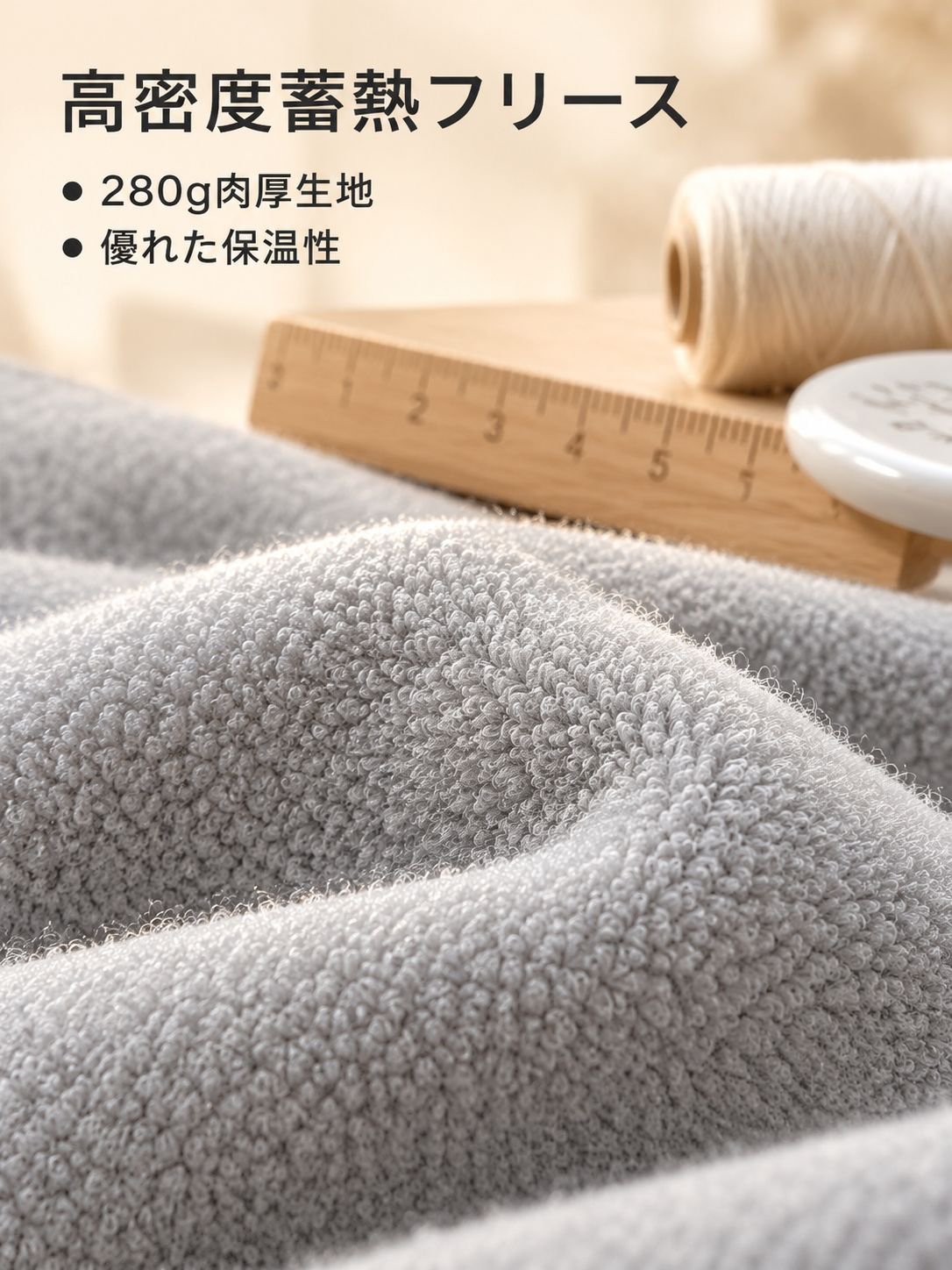 厚手トレンド重厚感ハーフジップスウェット