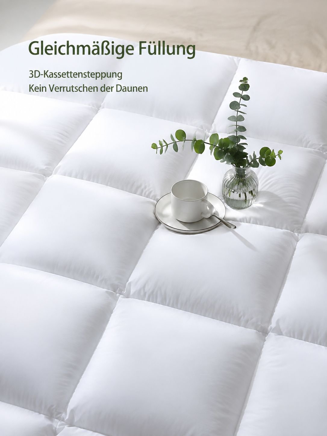 Luxuriöse doppellagige Daunendecke