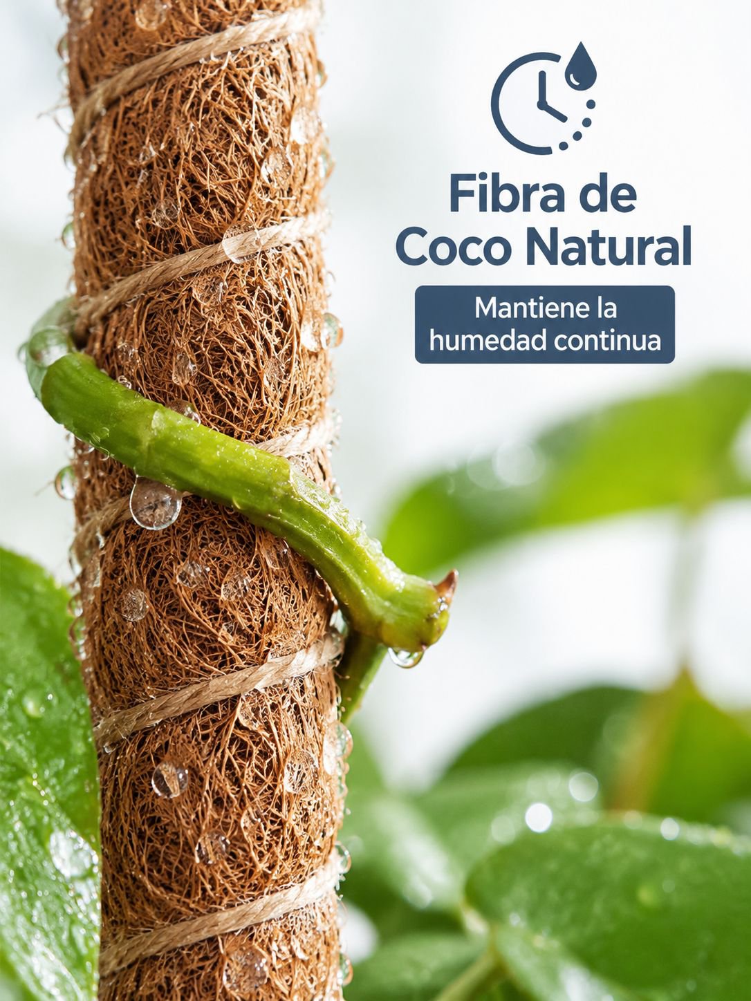 Soporte creativo de musgo para monstera y potos, poste de fibra de coco