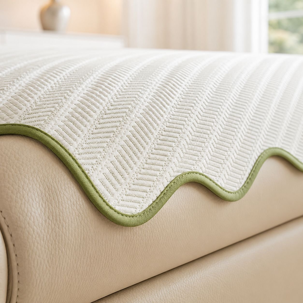 Anti-Skid Breathable Summer Ice Silk Sofa Pad