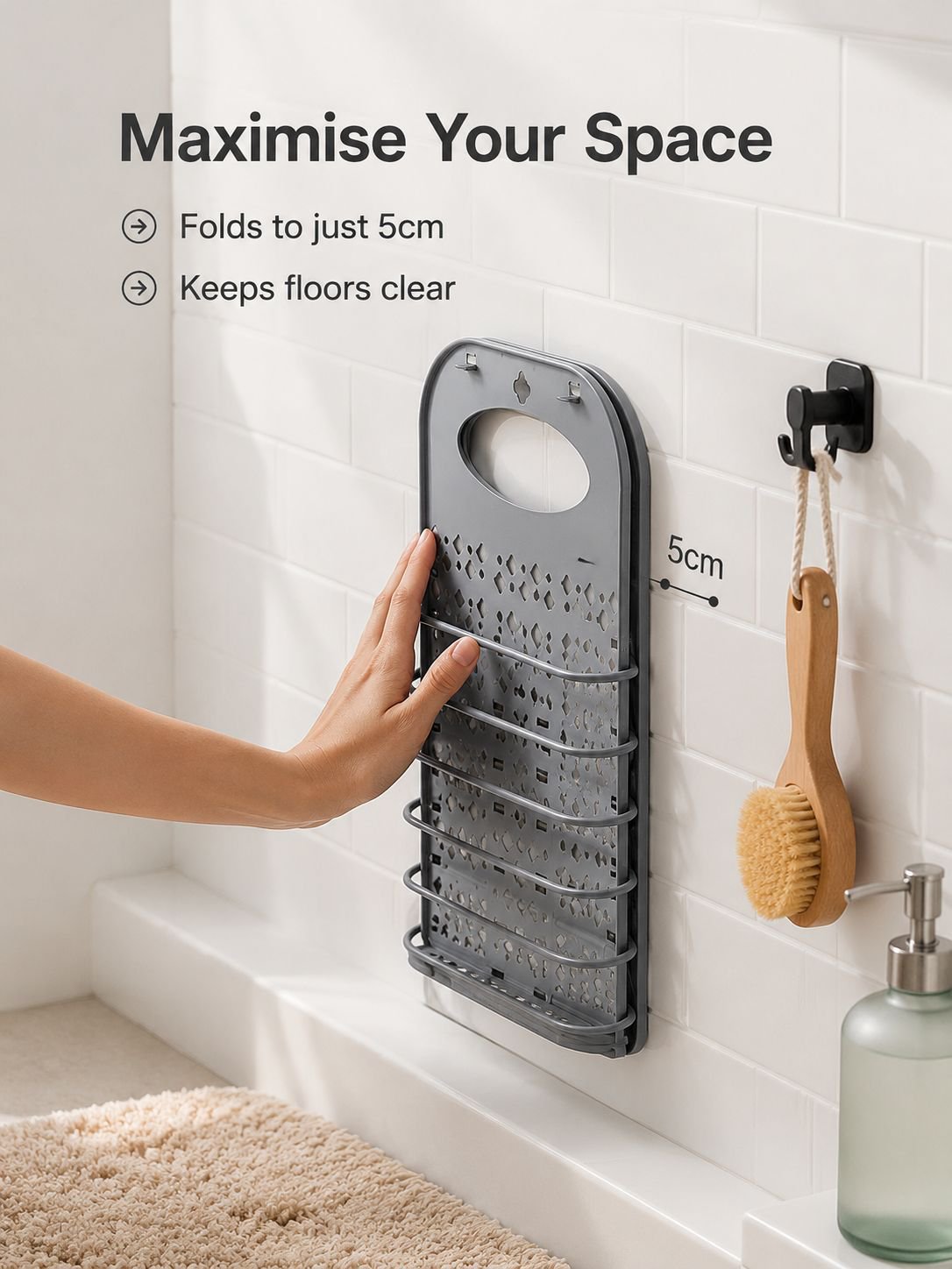 Wall-Mounted Foldable Laundry Basket