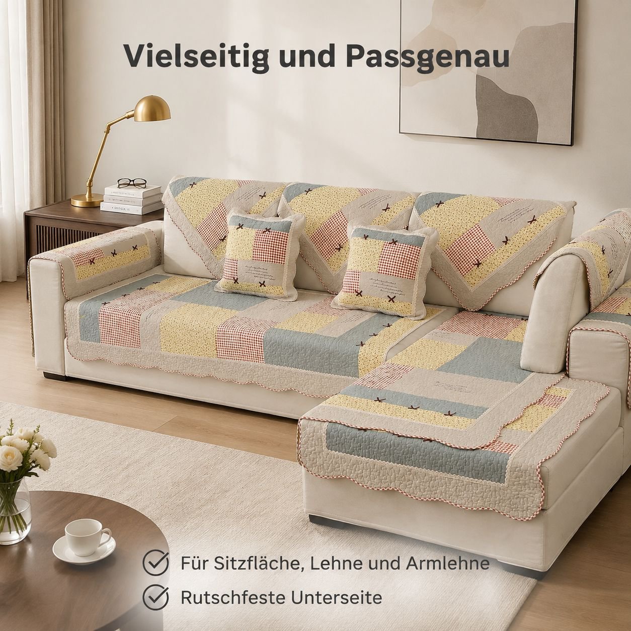 Sofakissen aus dicker Baumwolle im Landhausstil