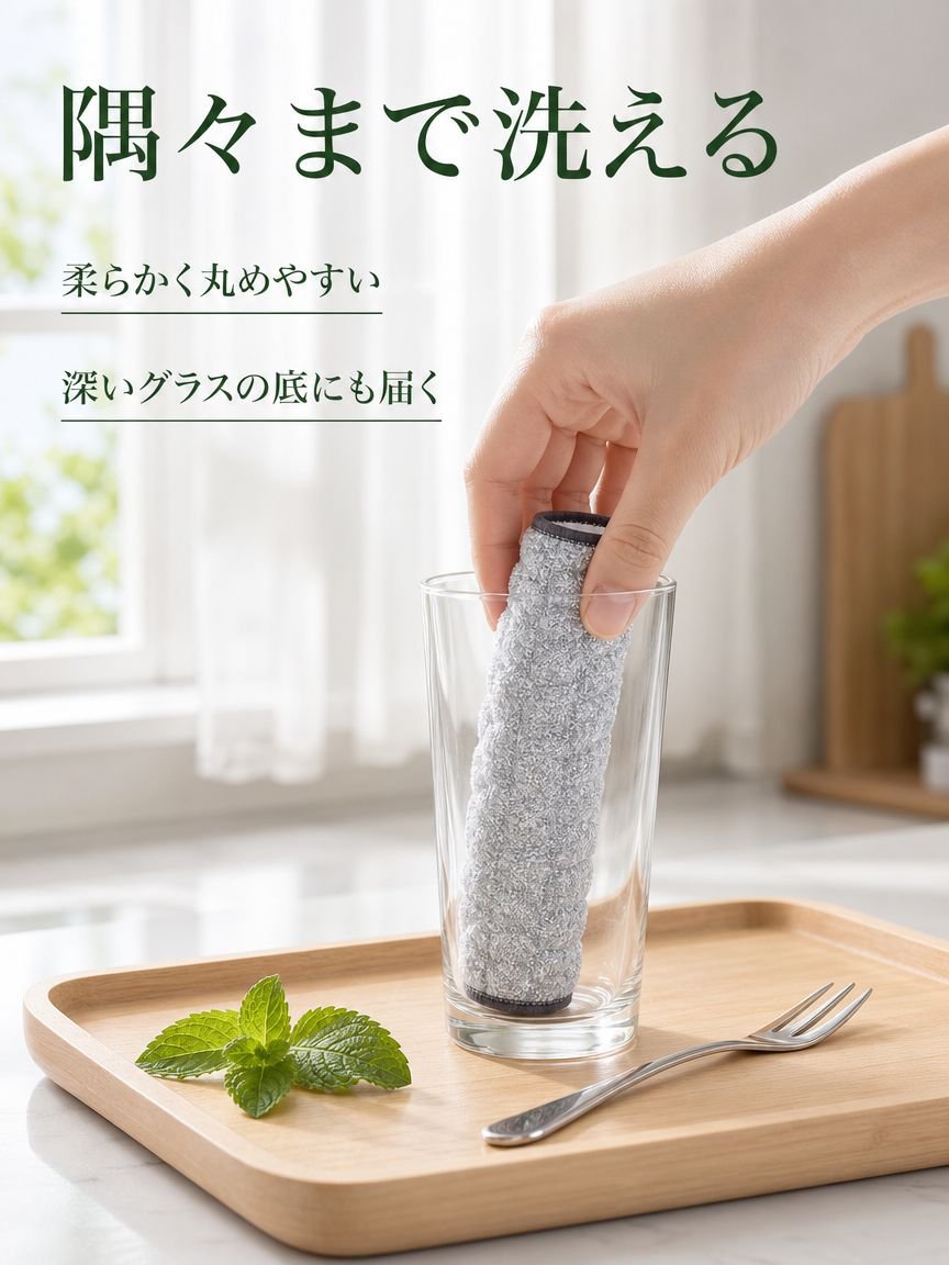 油吸収・汚れ落とし銀糸綿たわし