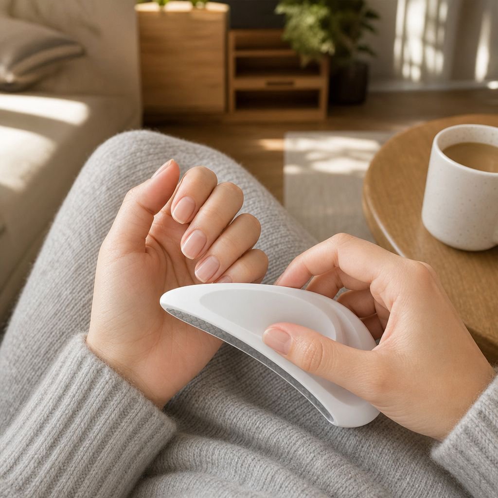 Lime à ongles incurvée, adaptée à la forme de l’ongle