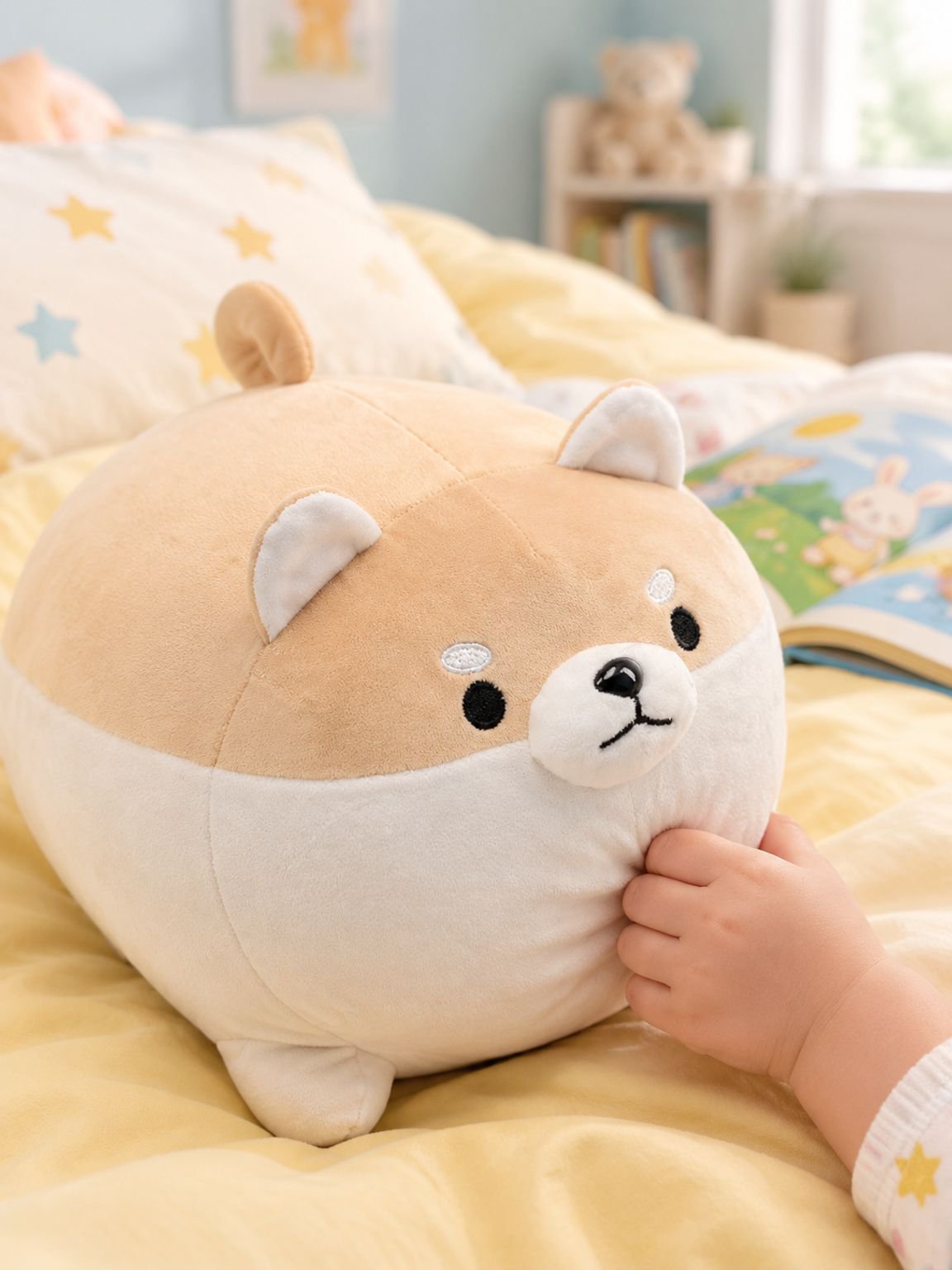 Peluche adorable de perro Corgi para niños