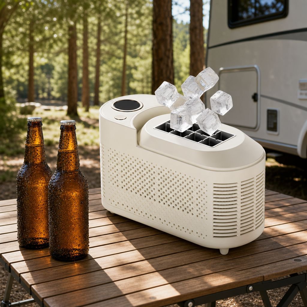 Small Portable Ice Maker for Dormitory, Office, Camping, Car Use
