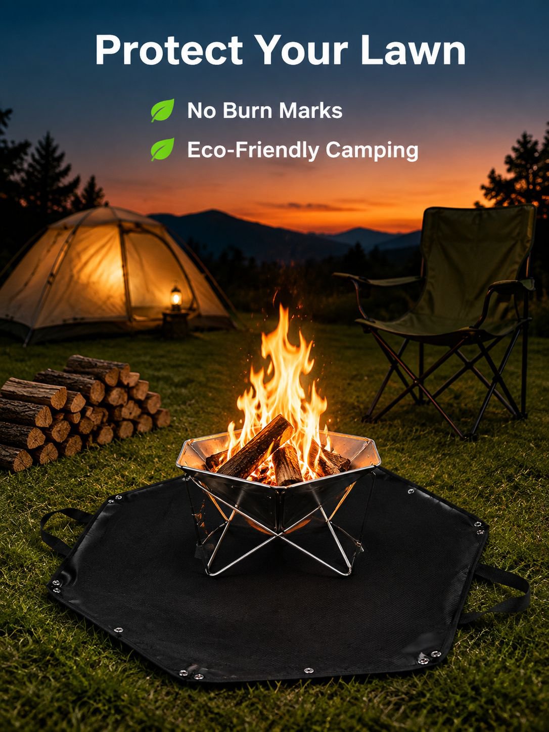 Outdoor camping fireproof mat