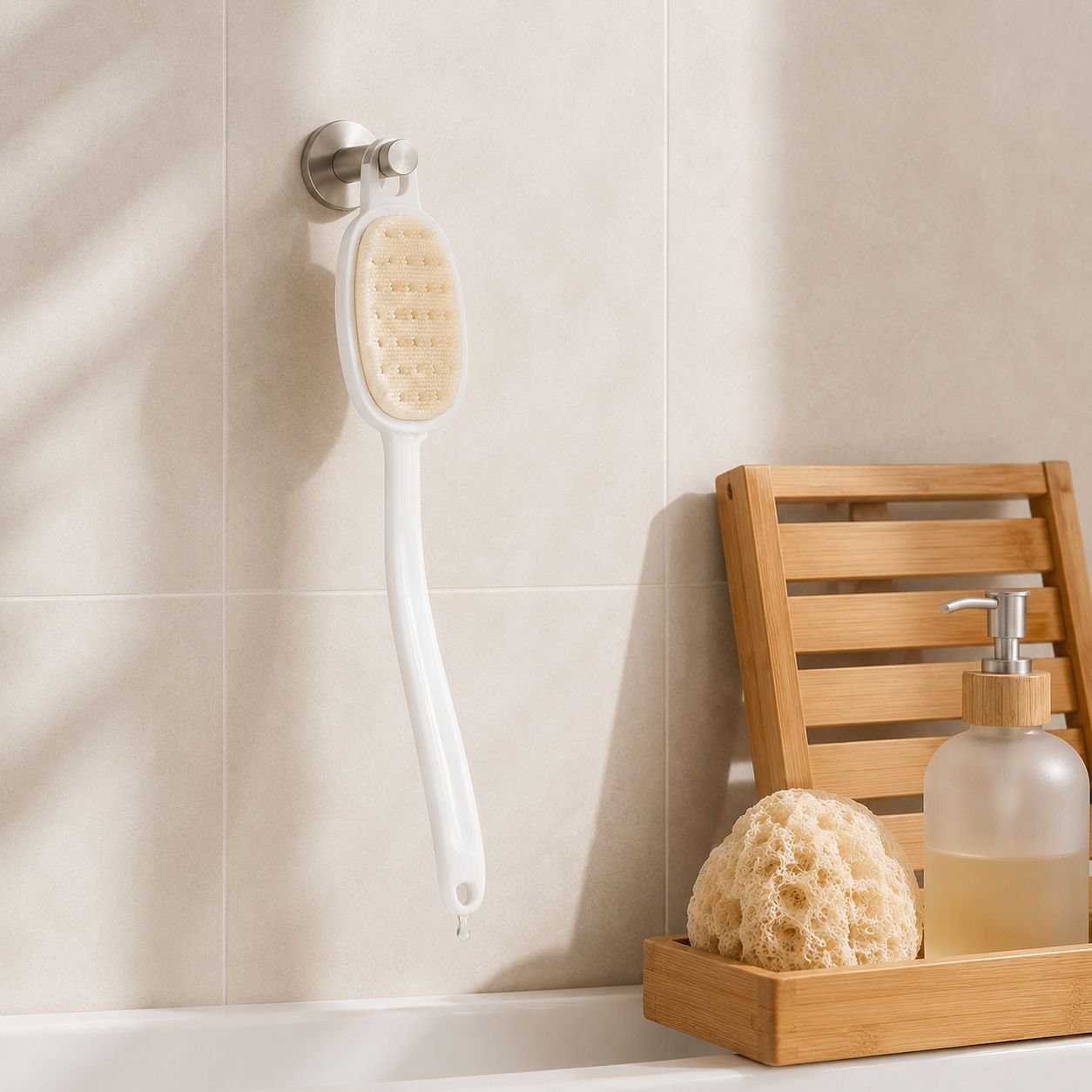 2-in-1 Multifunctional Back Cleaning Shower Brush Silicone
