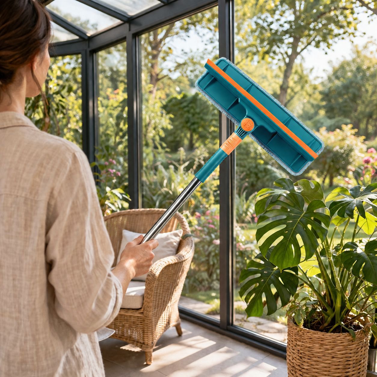 Kit de nettoyage adapté aux immeubles et grandes surfaces vitrées