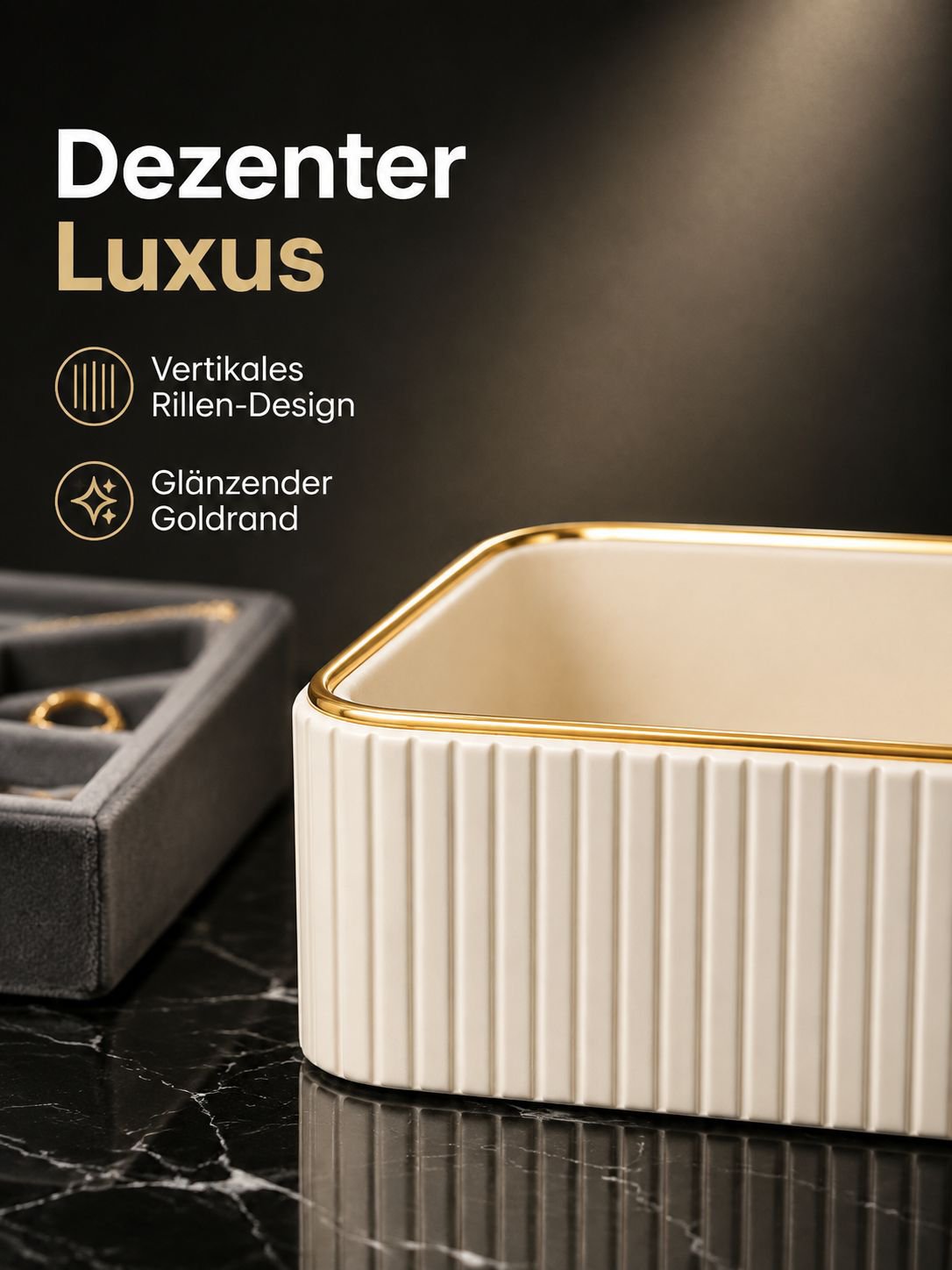Elegante Ablageschale in Cremeweiß