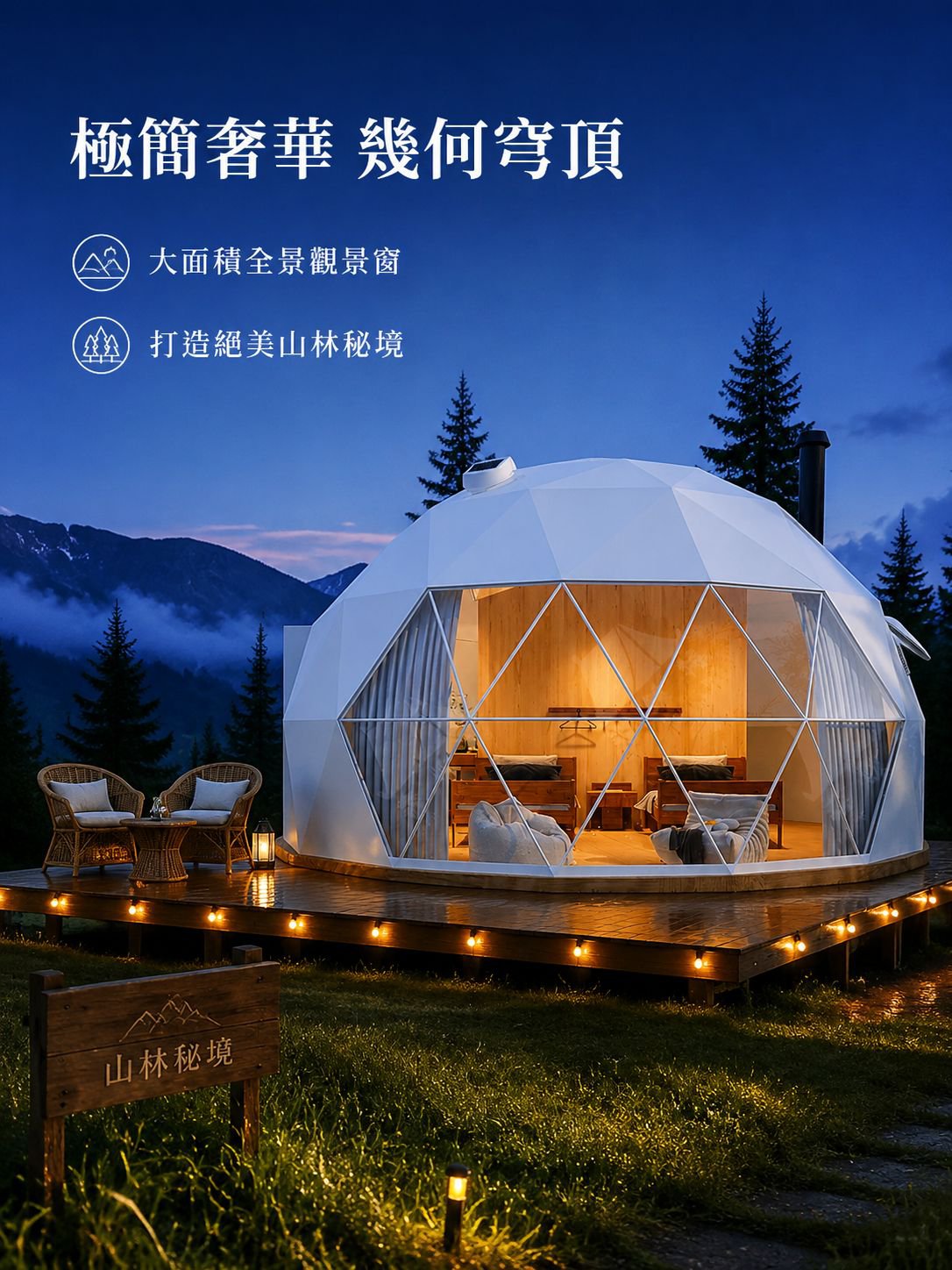 豪華星空圓頂帳篷