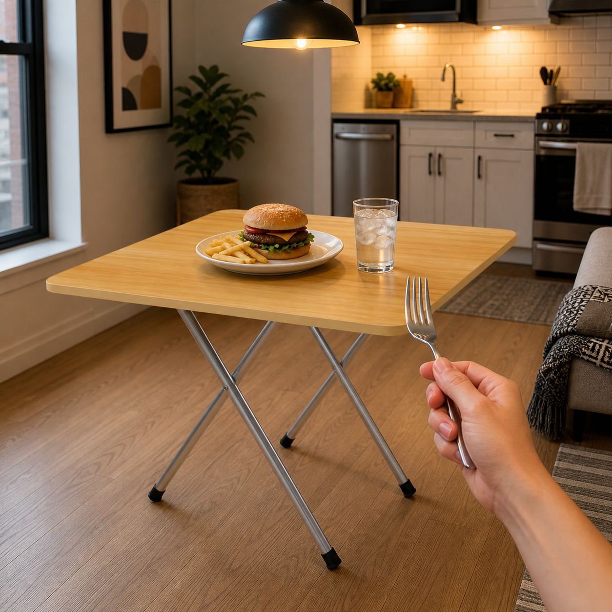 Portable Foldable Multi-purpose Dining and Study Table for Dormitory