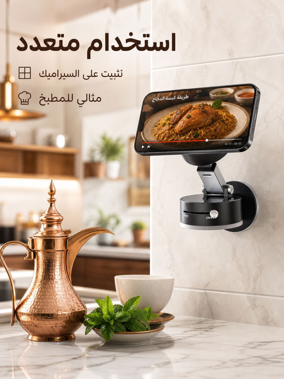 حامل هاتف مغناطيسي يناسب جميع الأجهزة الذكية