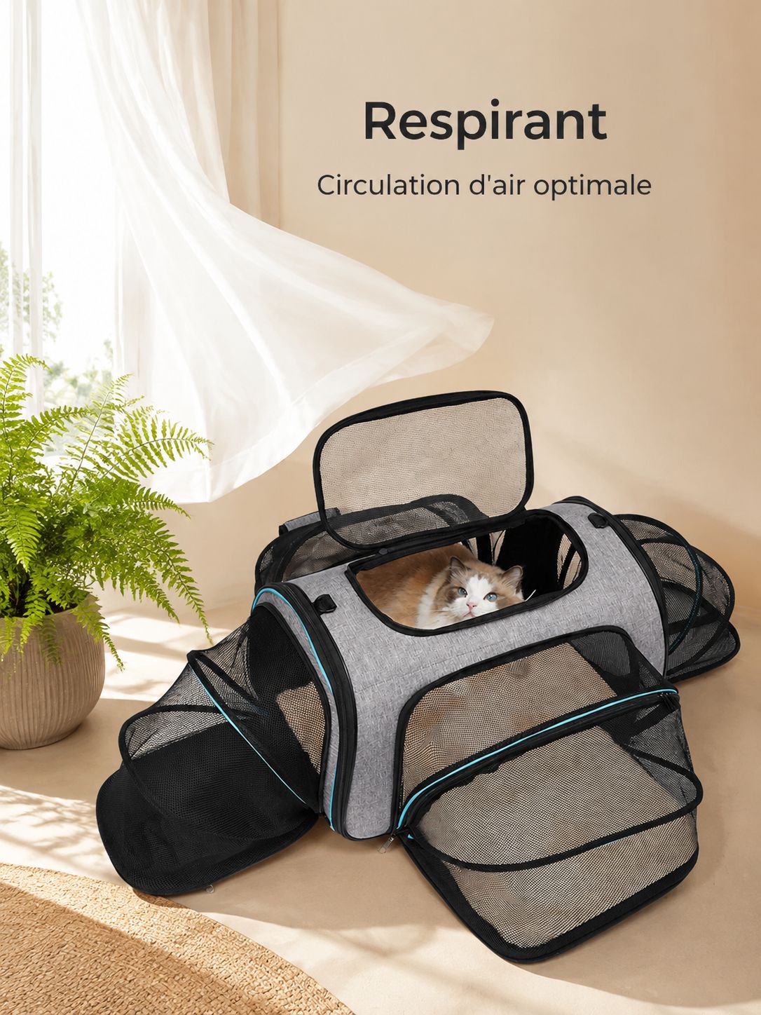 Lit extensible pour chat, sac de transport pour chat, sac de voyage pour chien (modèle le plus vendu