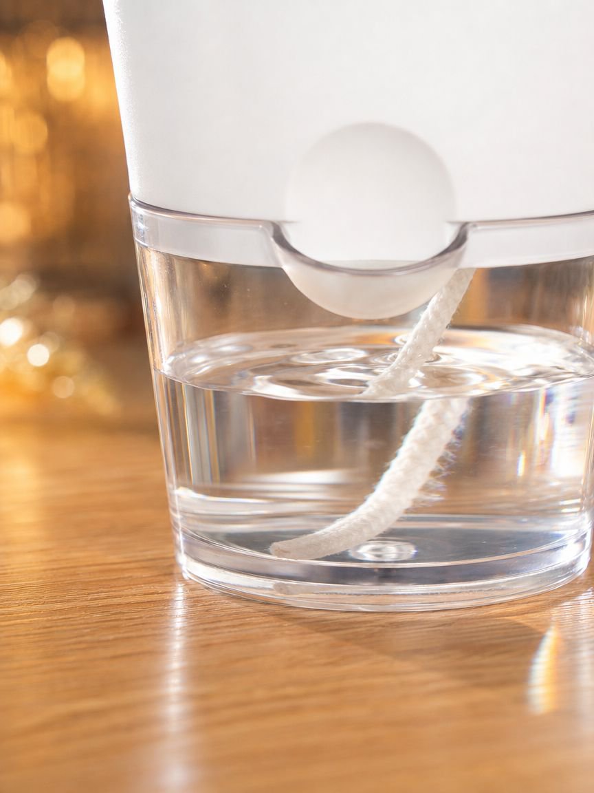 Self-watering plastic resin pot with imitation ceramic design
