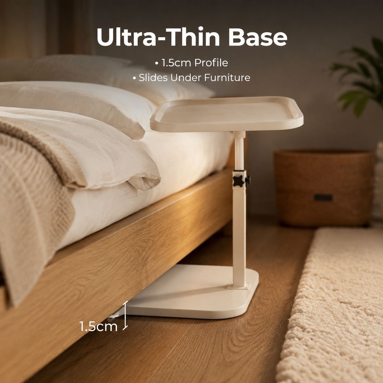 Portable Small Table for Bedroom and Living Room