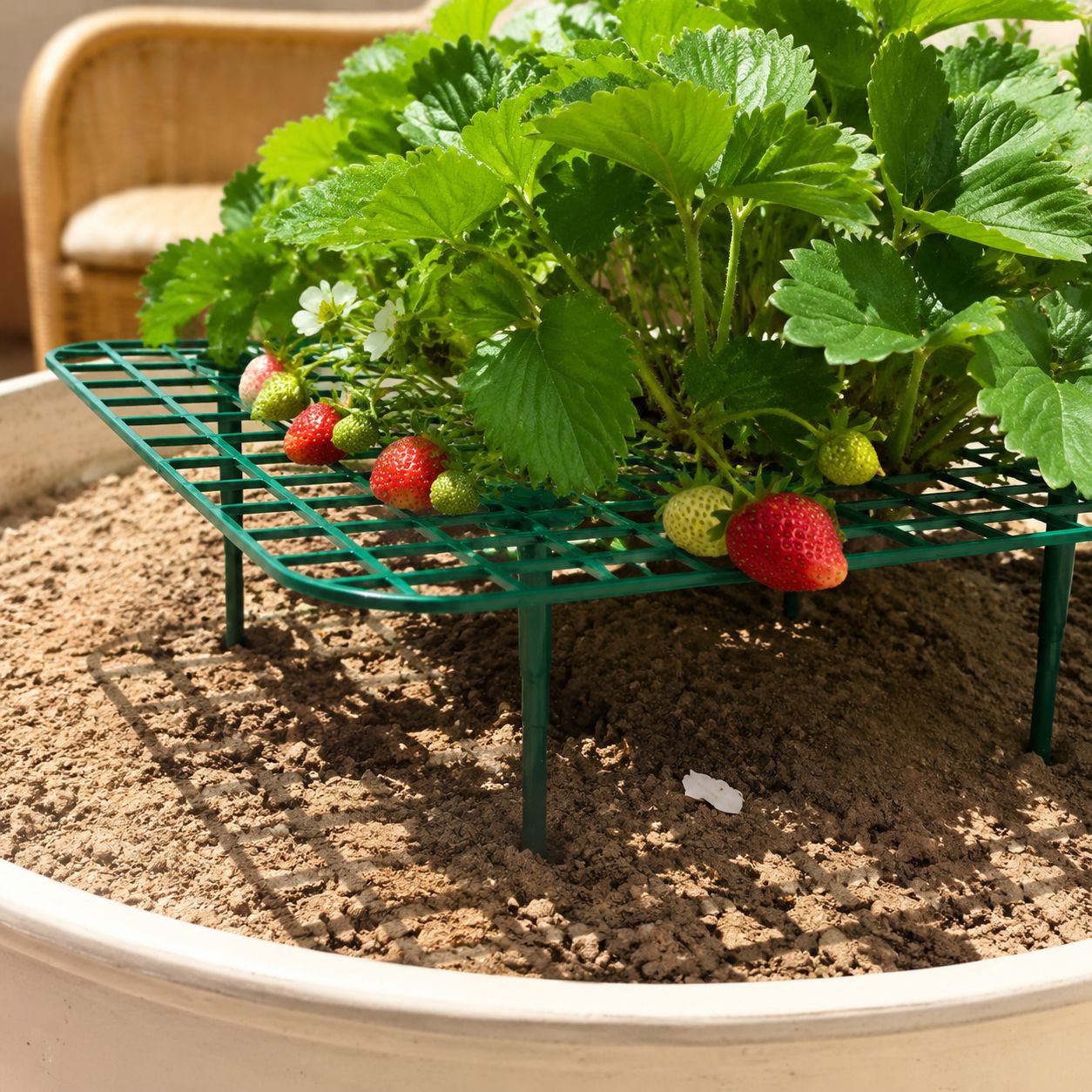 Soporte de cultivo para fresas de material PP para balcón