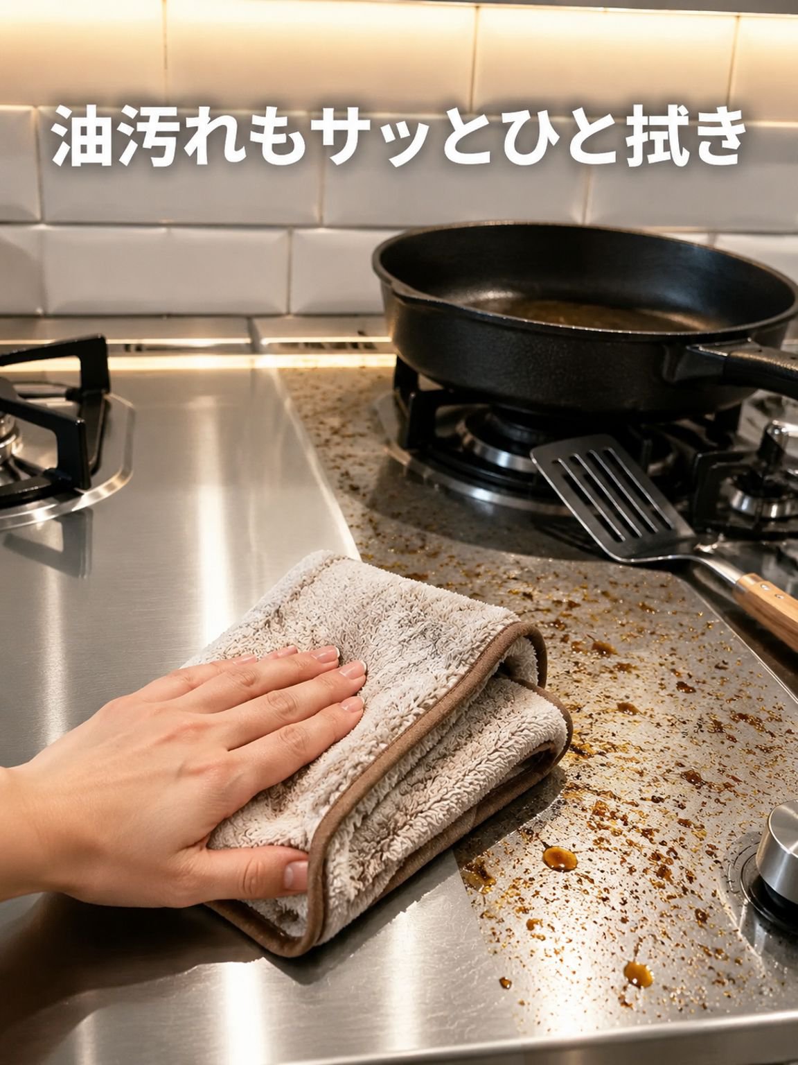 キッチン用抗菌油落としクロス