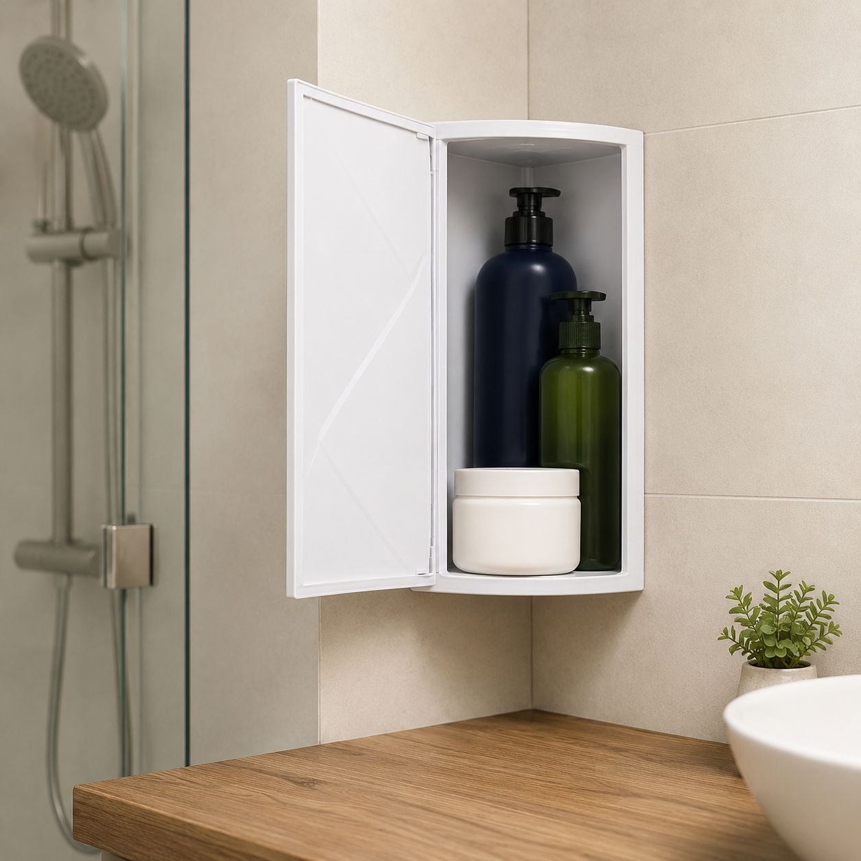 Triangle Shelf for Vanity Bathroom Organizer
