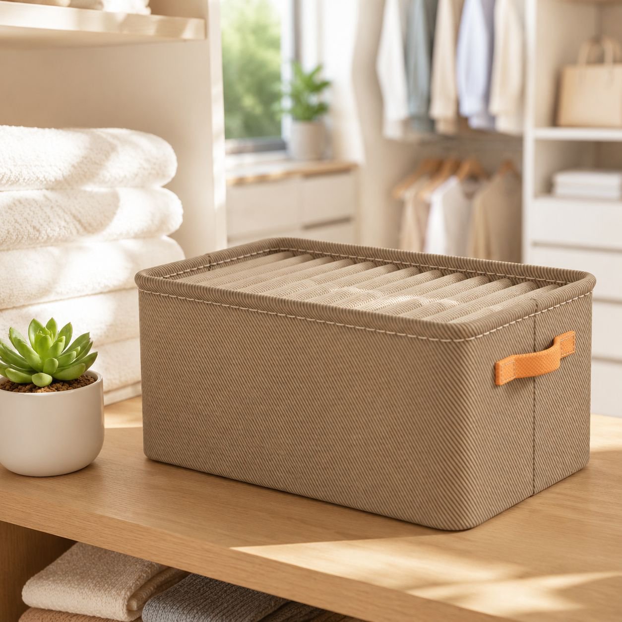 Reinforced Steel Frame Large Clothes Organizer Storage Box