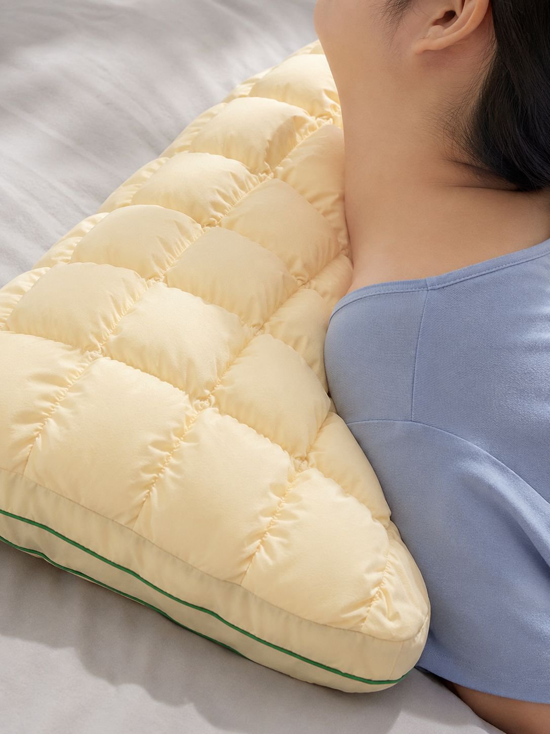 Soft and fluffy Pineapple Cloud Neck Pillow close-up