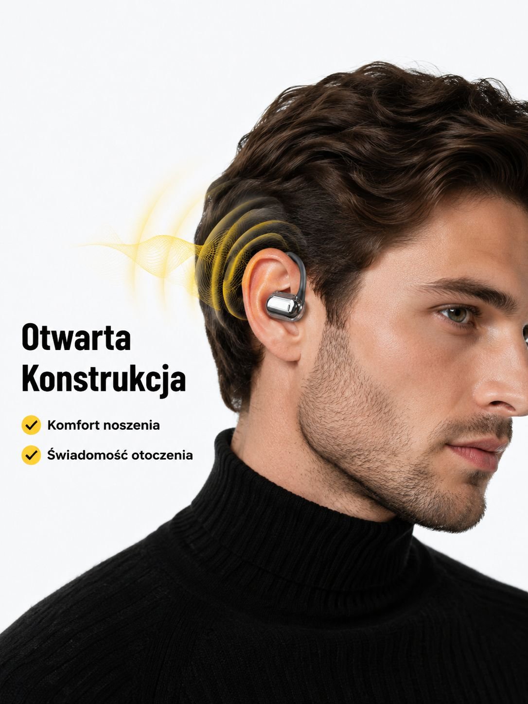 Słuchawki Bluetooth z otwartą konstrukcją dotykową i tłumaczem