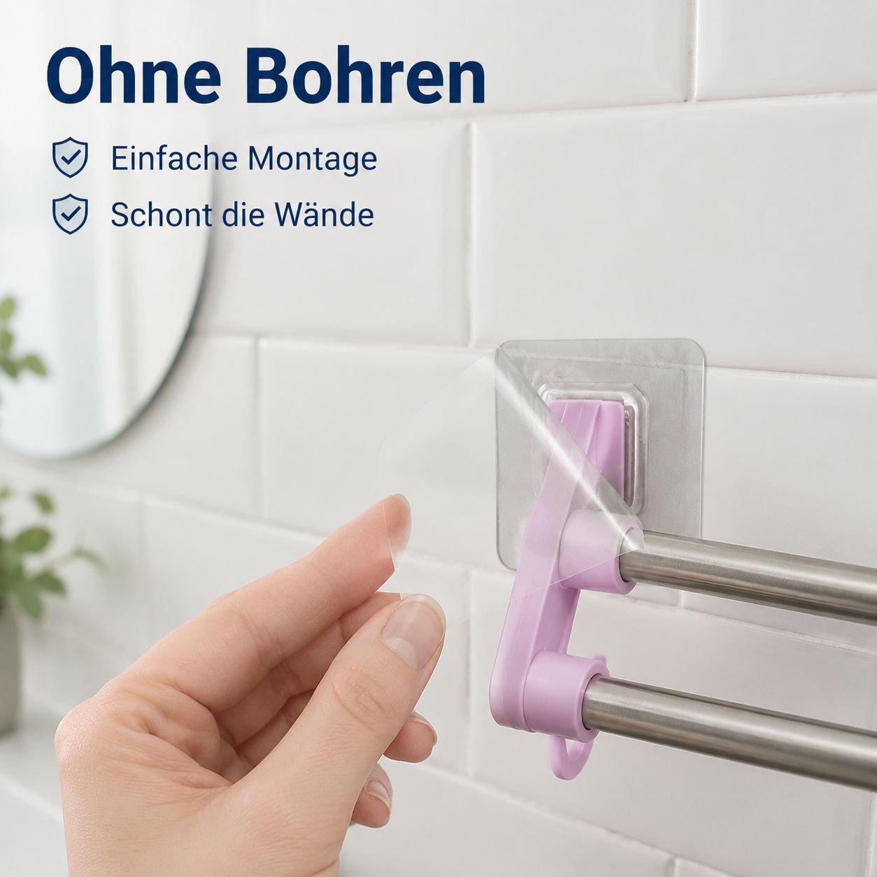 Doppelter Wandhandtuchhalter fürs Badezimmer