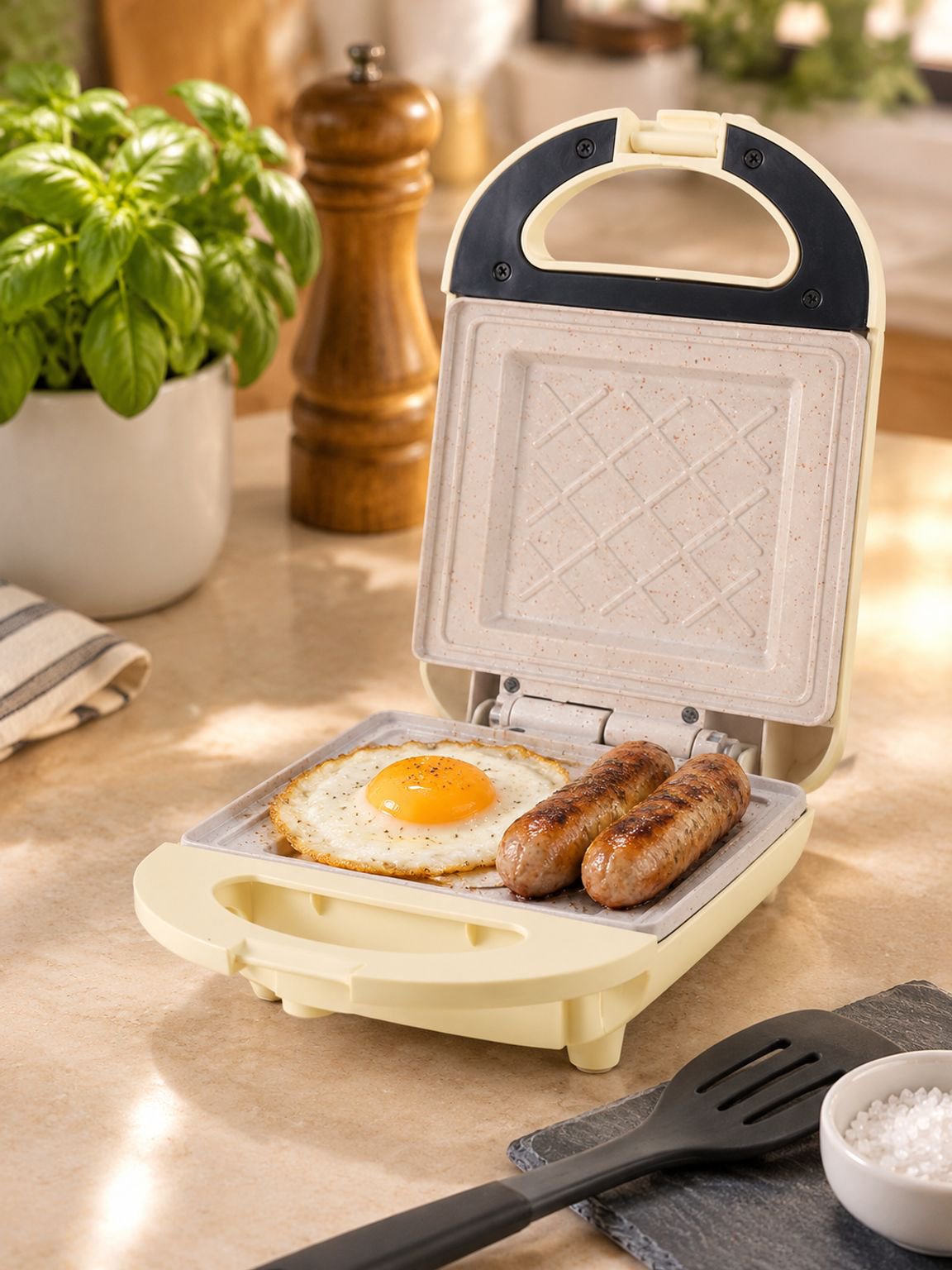 Multifunktionaler Sandwichmaker für Zuhause, Frühstücks-Toaster und Brotröster