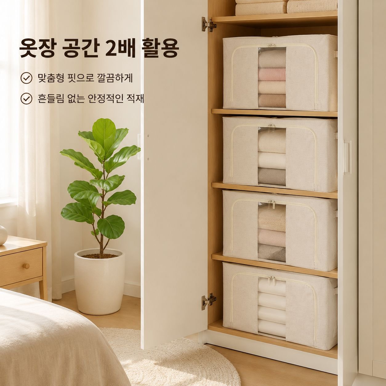 다용도 이불 정리 박스