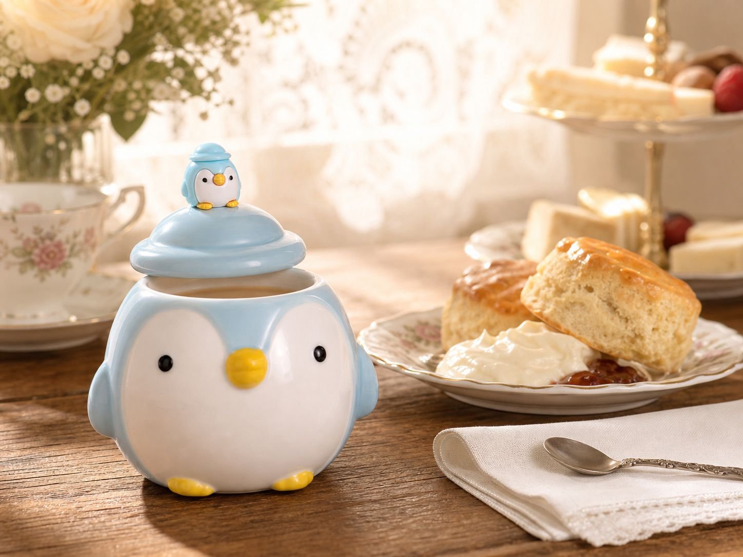 Cute Ceramic Cartoon Mug Warm Cup Gift Set - Perfect for Holidays