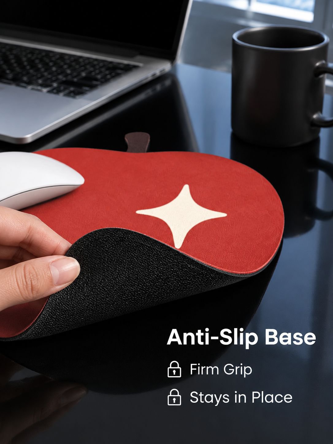 Wrist Mouse Pad Mouse Pad Pu Leather Cartoon Office Portable