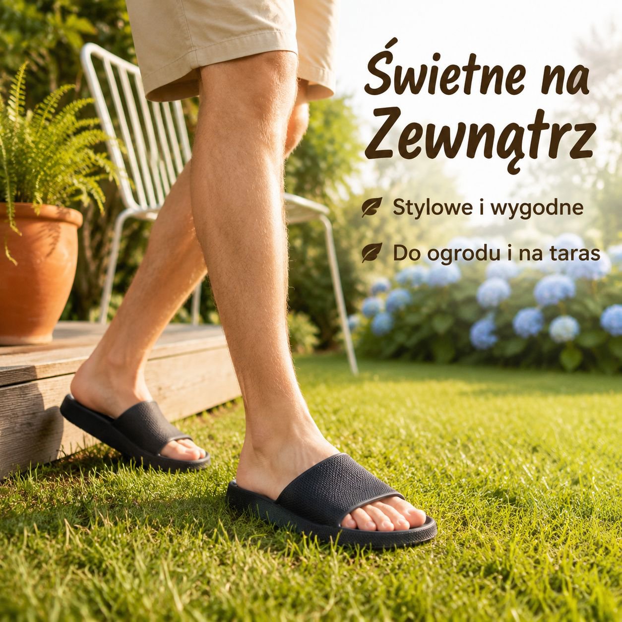 Letnie męskie klapki gumowe antypoślizgowe hurtowo, wodoodporne sandały