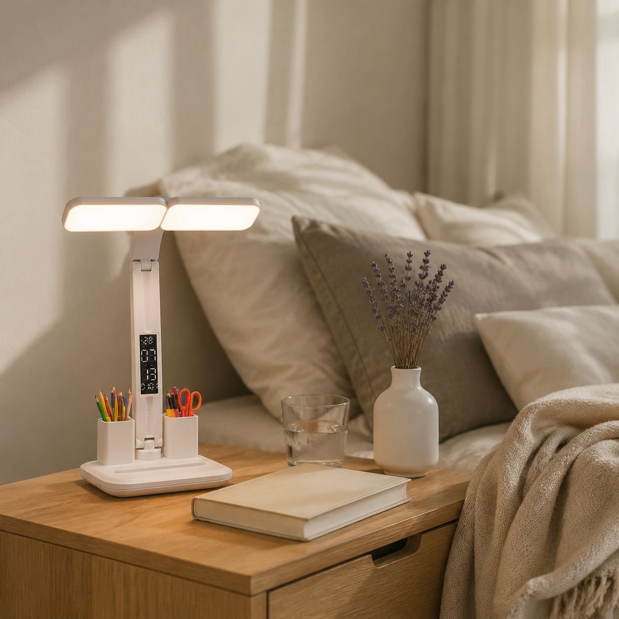 Petite lampe de chevet rechargeable et pliable