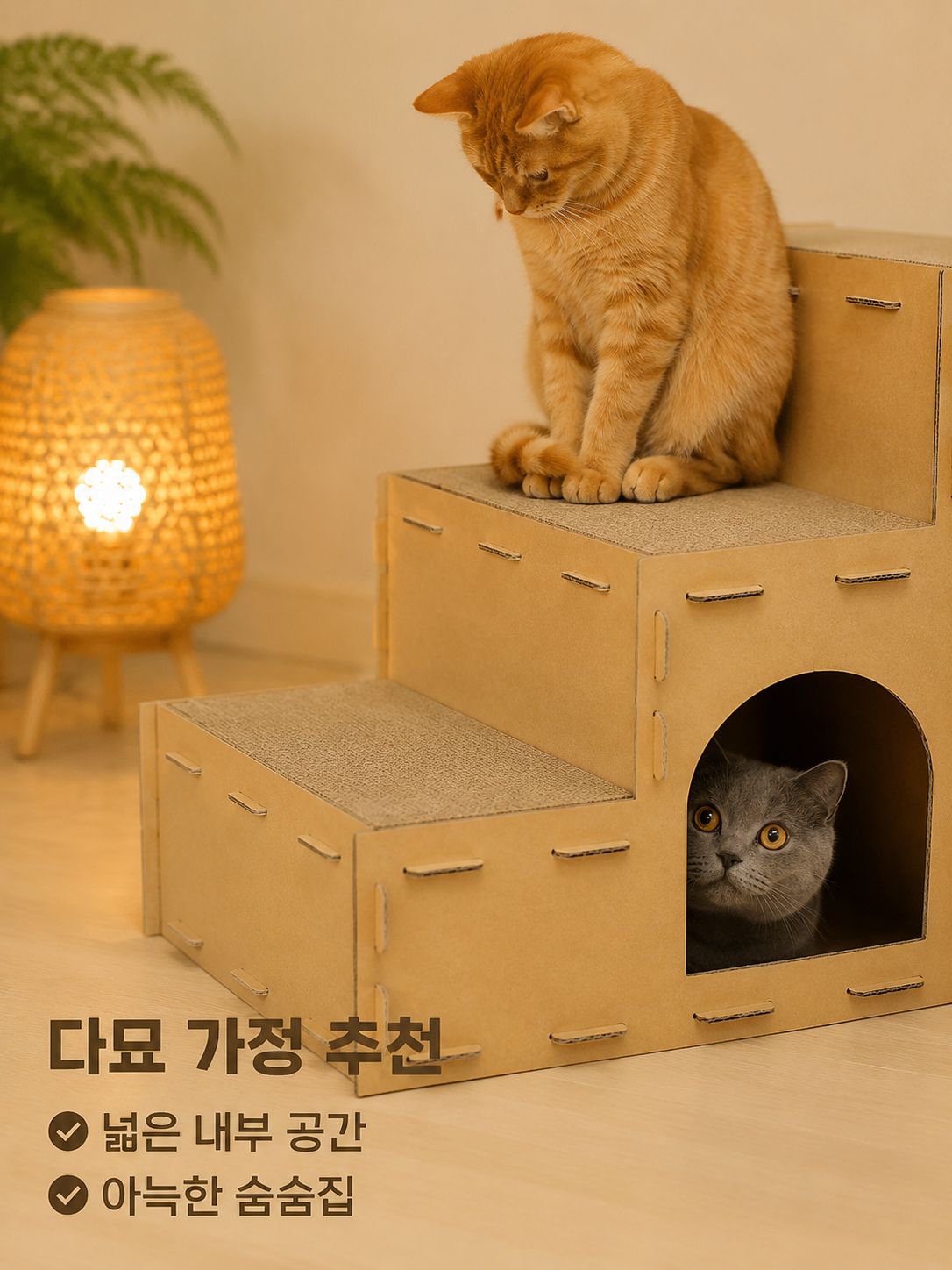 반려동물 다층 고양이 골판지 빌라