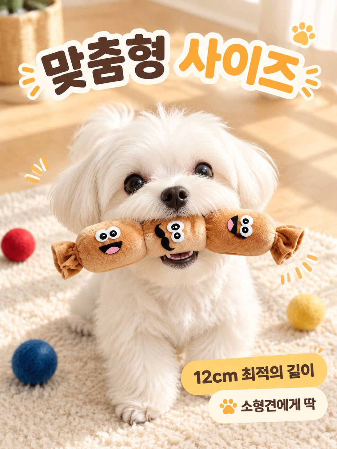 대소시지 강아지 장난감
