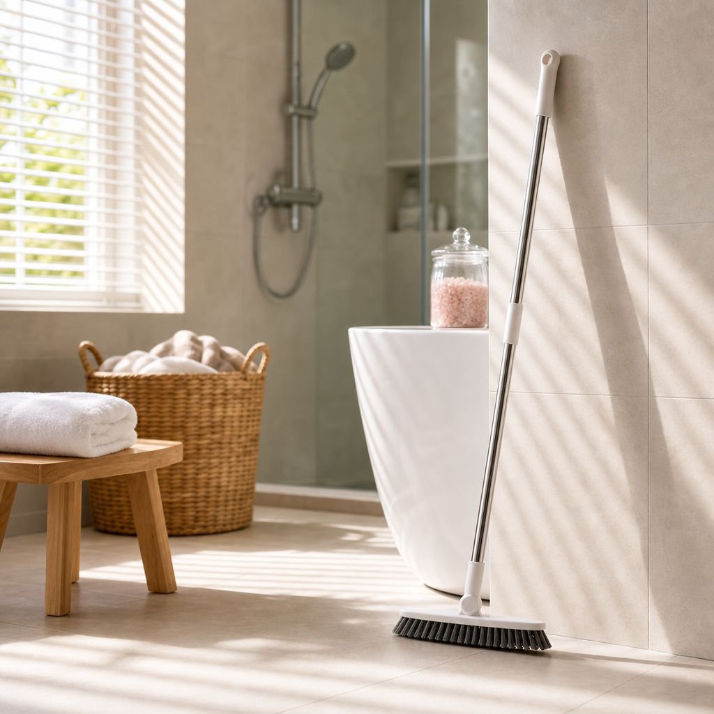 Stiff Bristle Brush for Bathroom Tile Grout
