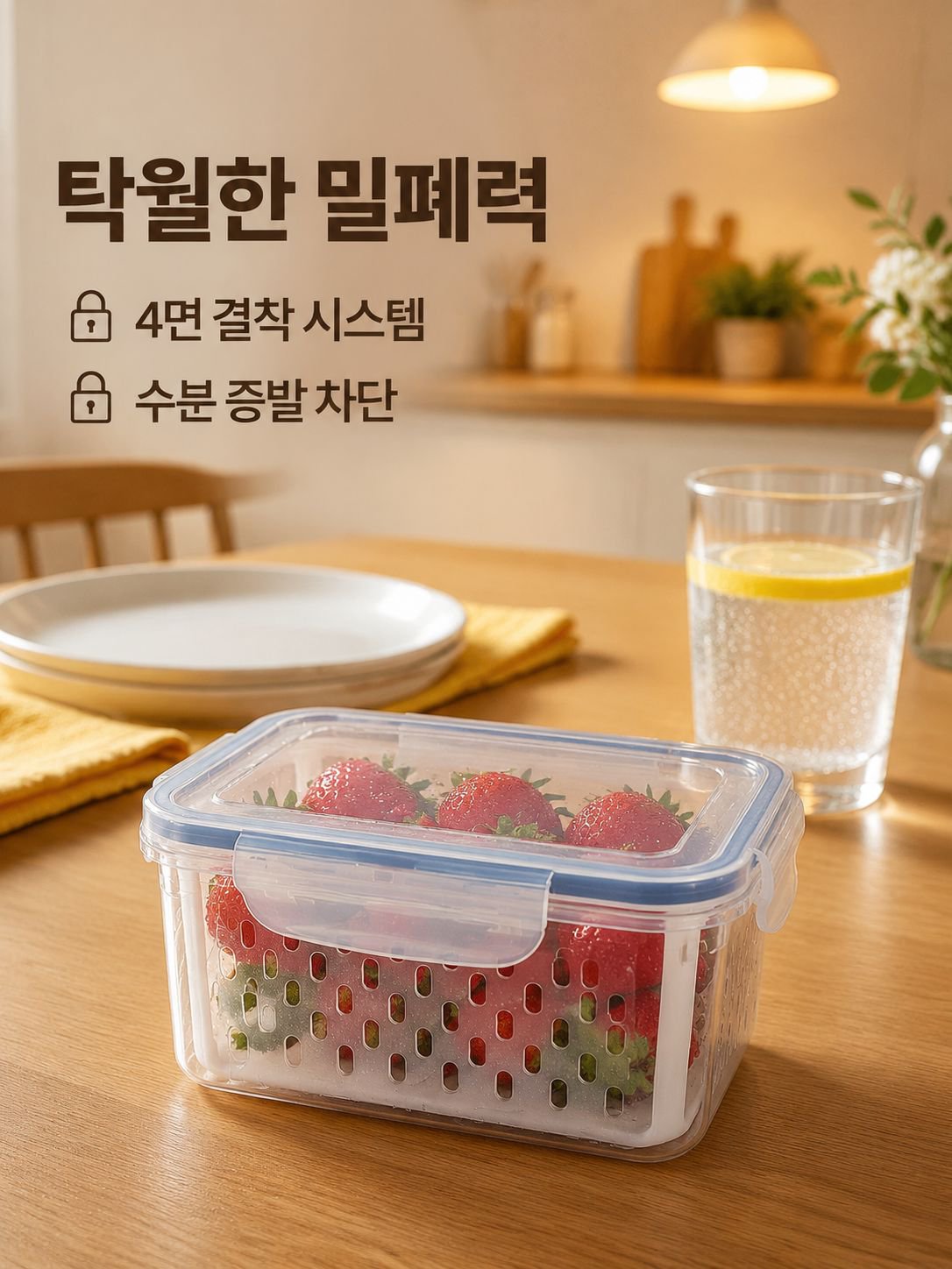 이중 식품 저장 용기