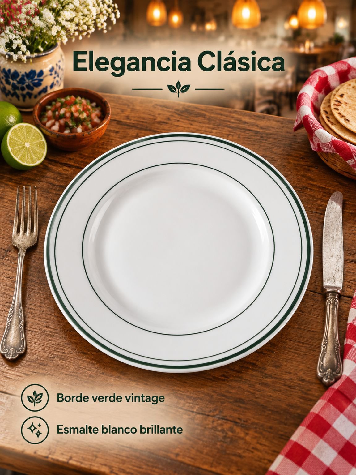 Vajilla de cerámica redonda