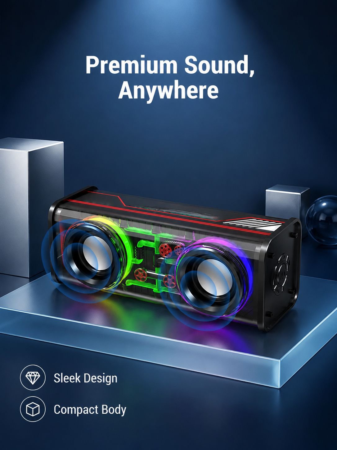 Super Long Battery Dual Boom Mini Speaker