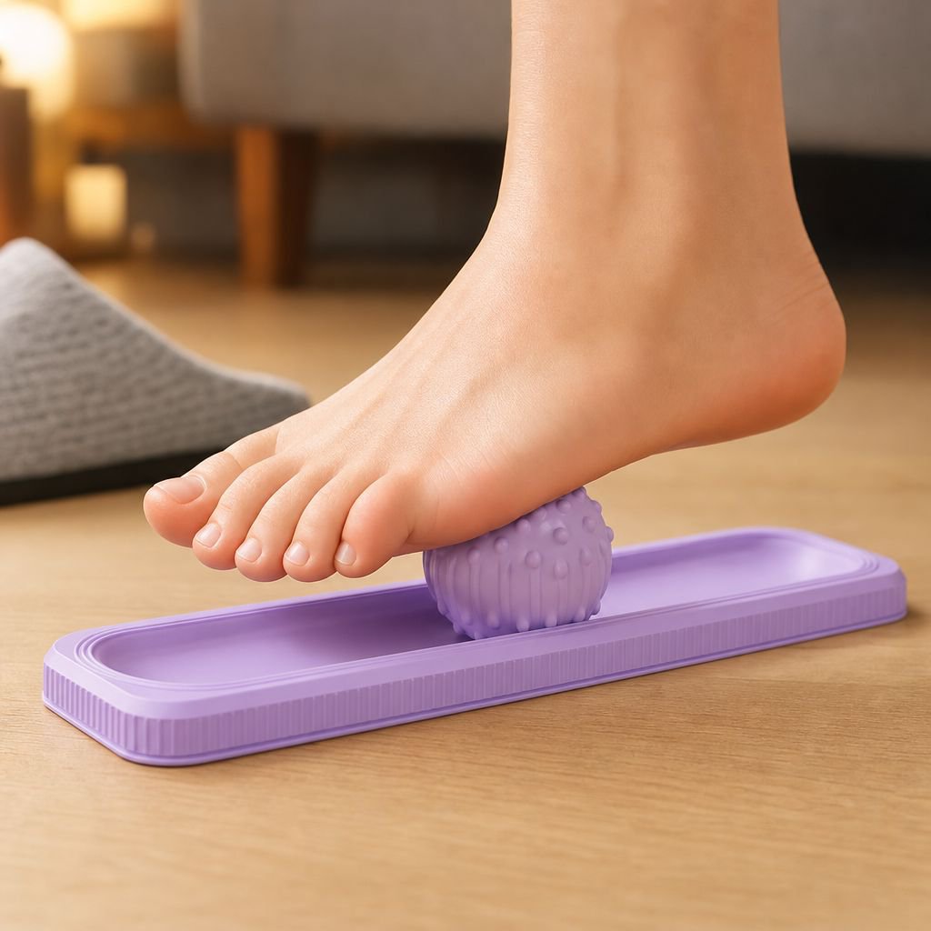 Utilisation de la balle de massage pour améliorer la circulation des pieds