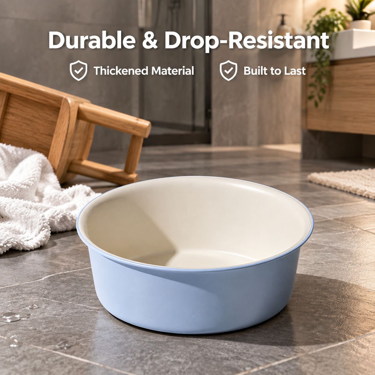 Large Thickened Durable Plastic Wash Basin for Home