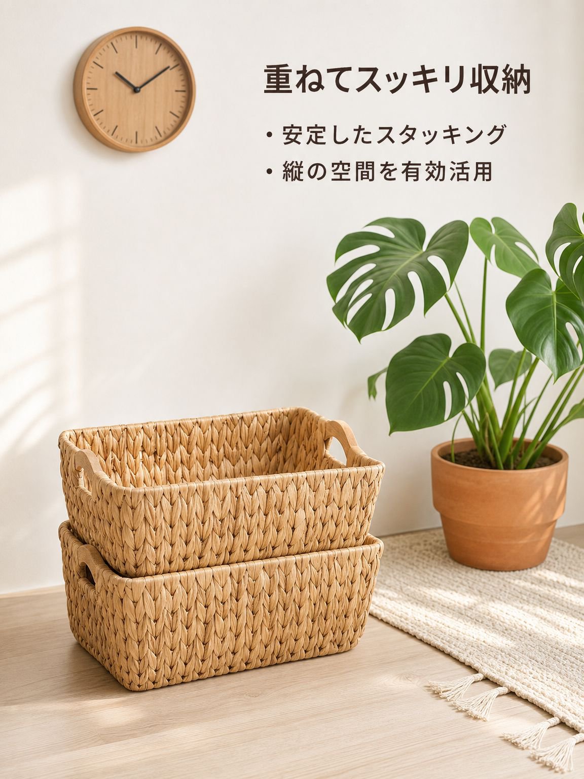 手編みストックバスケット